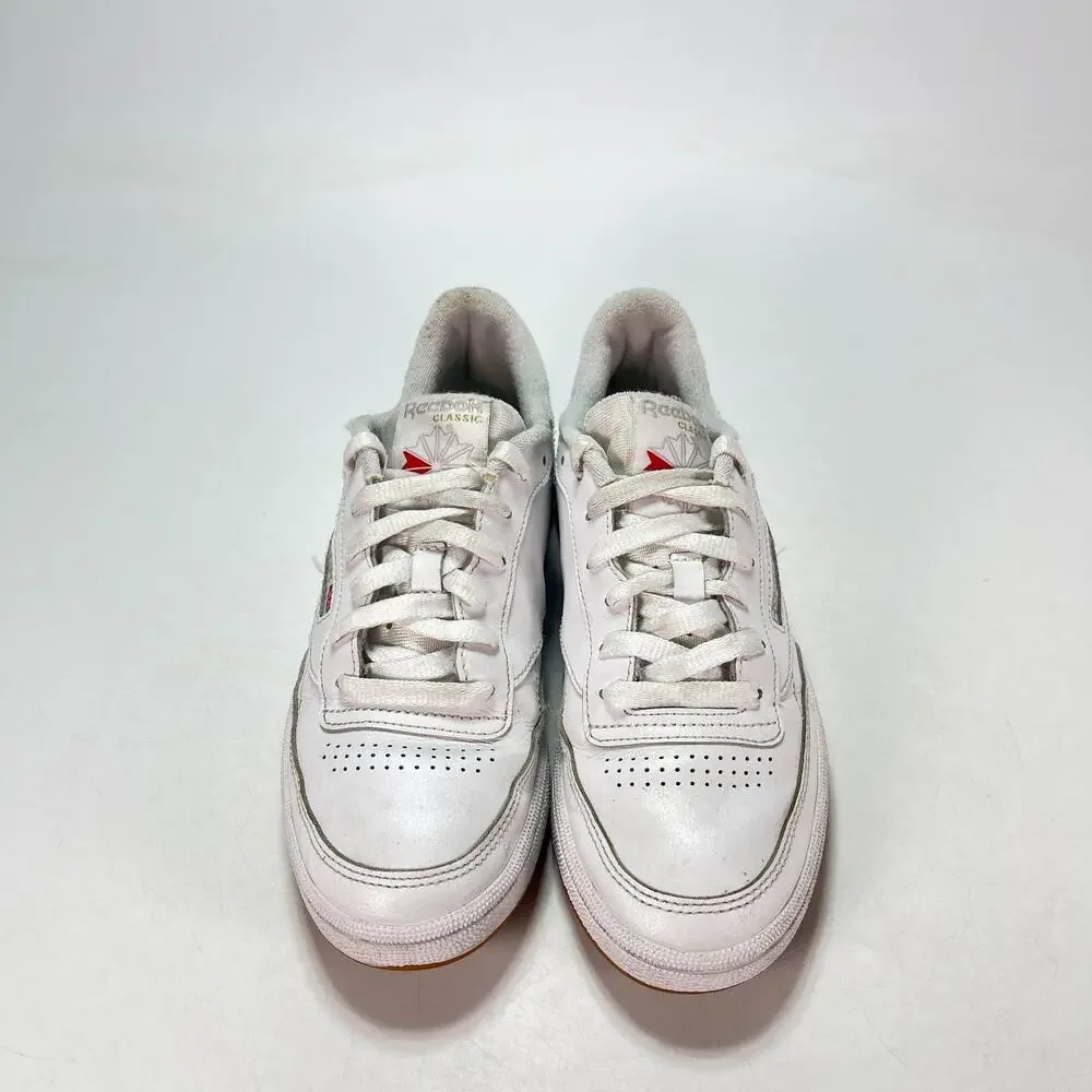 Reebok Club C 85 Vintage White Retro Leather Sneakers Casual Women's Size 8